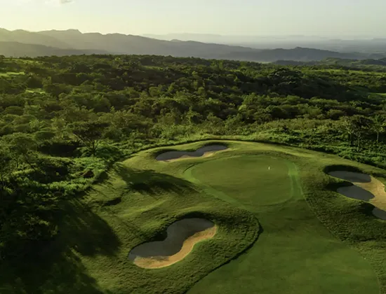 Aerial view of the Lucero golf course in the Boquete highlands