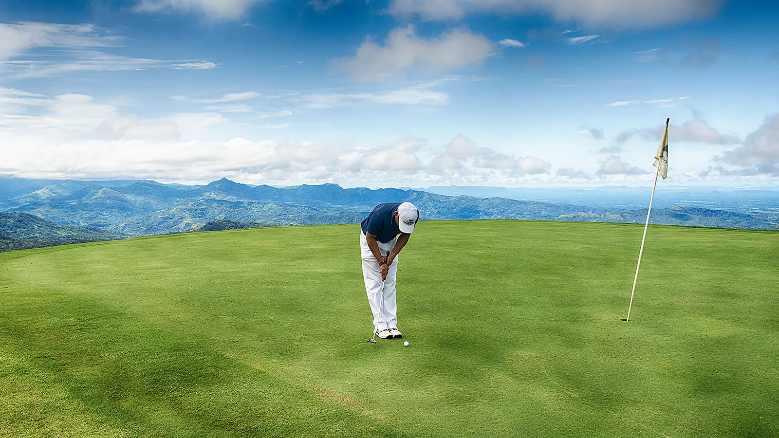 Sweeping view of the Lucero golf course set against the Boquete highlands