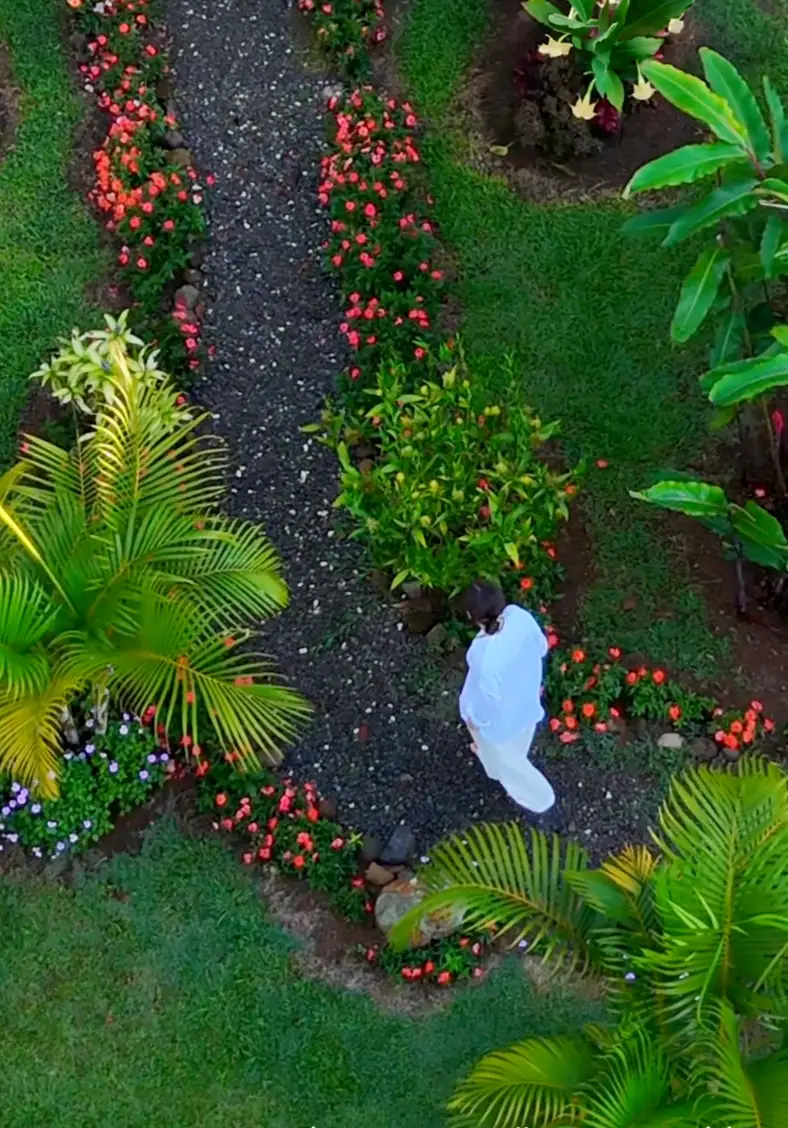 Lush landscaped gardens at Lucero