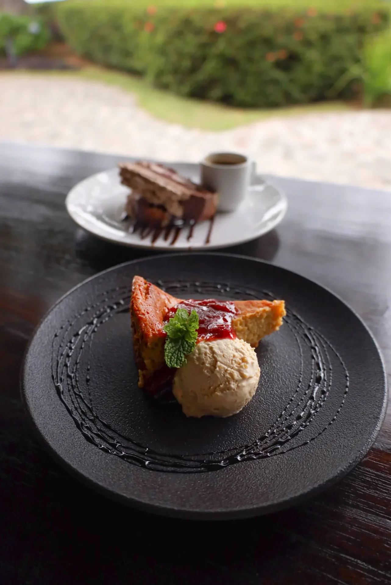 House-made desserts and espresso