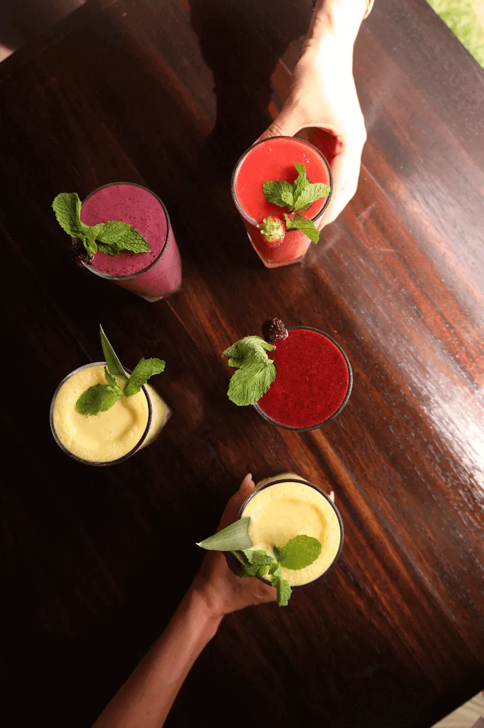 Fresh fruit smoothies